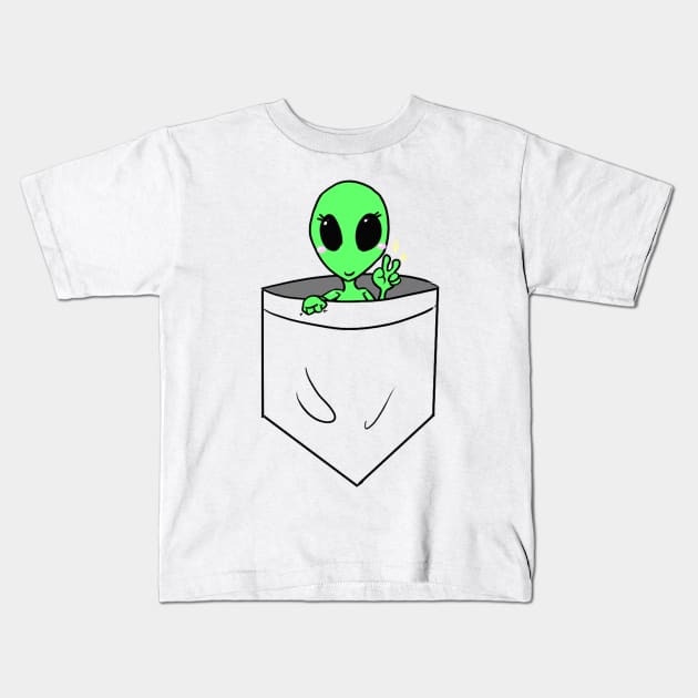 Pocket Cryptid: Alien Kids T-Shirt by Bluejayluvsall